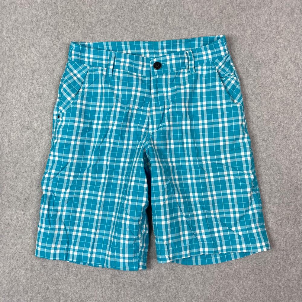 Lululemon Shorts Mens 32 Blue White Plaid Chino Short
